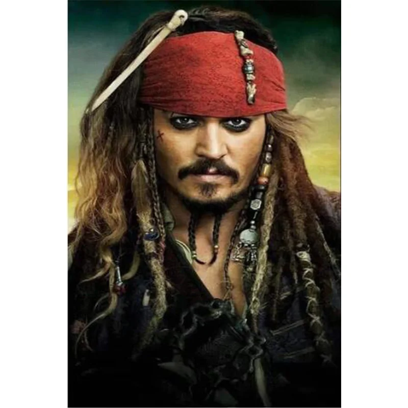Ab Diamond Diamond Painting Pirate Captain Diamond Ricamo Kit Decorazione Della Parete Hanging Painting
