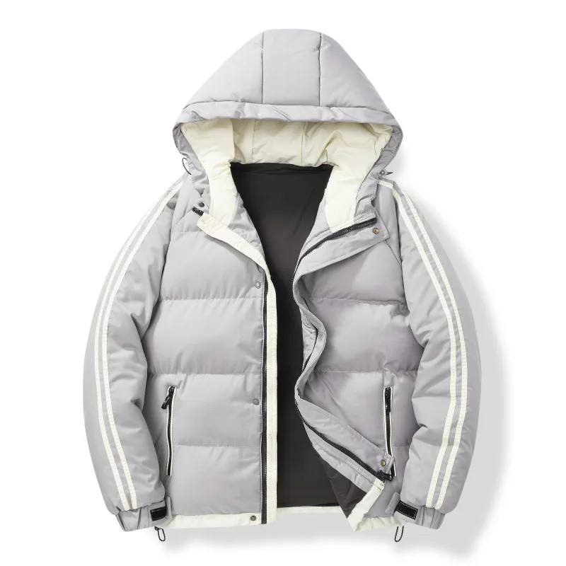 Men's Y2K Green Navy Hooded Qulity Winter Jacket Down Coat Parkas Windbreaker Korean Autumn Clothes Streetwear For Men