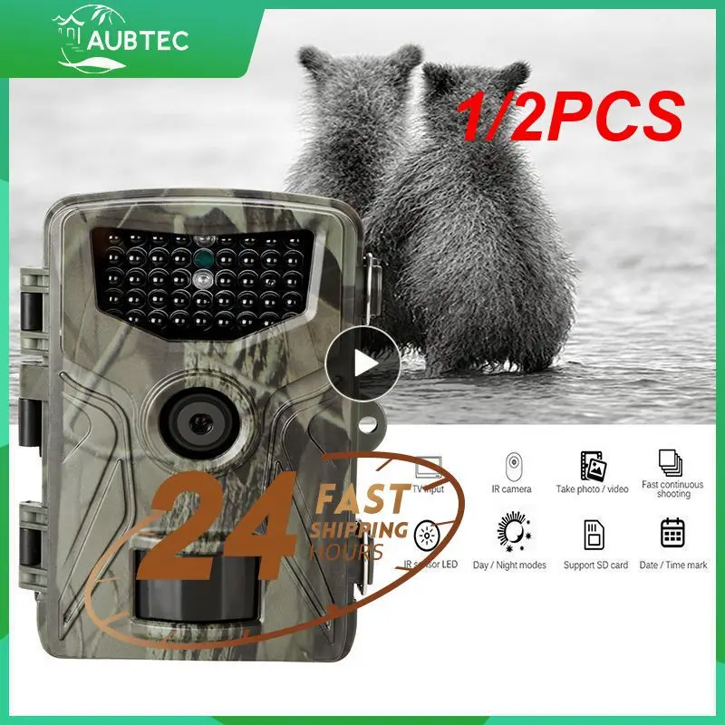 

1/2PCS 1080P Hunting Trail Camera Wildlife Tracking Surveillance HC804A Infrared Night Vision Wild Cameras Photo Traps