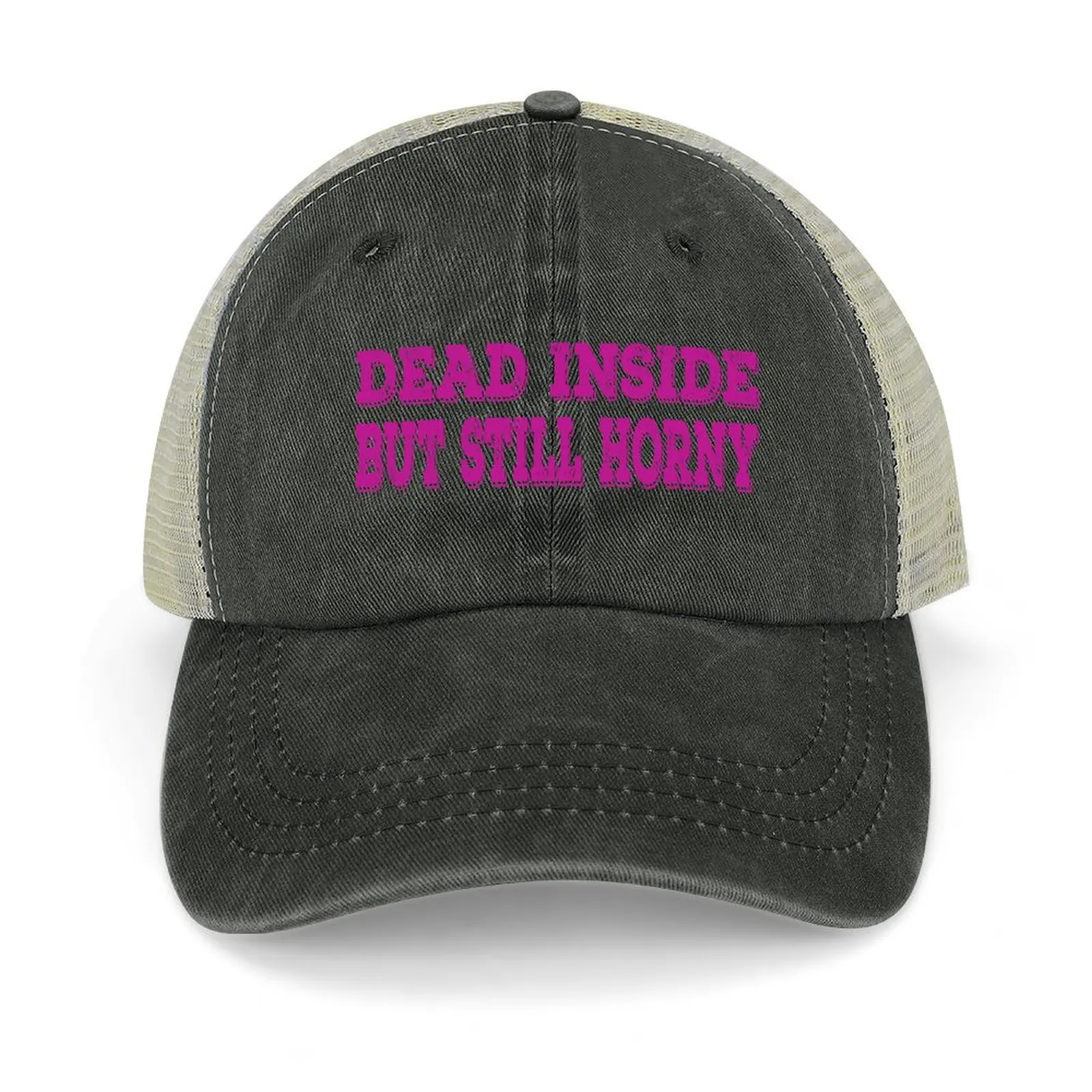 

DEAD INSIDE BUT STILL HORNY CLASSUC TSHIRT Cowboy Hat Golf Cap Anime Hat Sun Hat For Children Anime Women Beach Fashion Men's