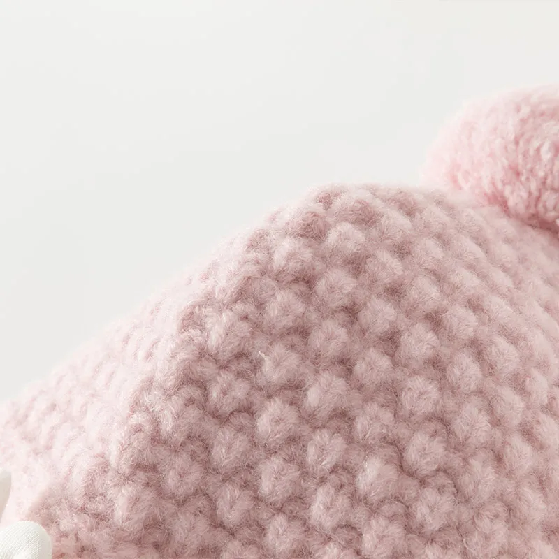 Dave Bella Children Baby boys Girls Winter Hat Solid kids Earflap Thick Warm Knitted Hat With Girls DB4243808