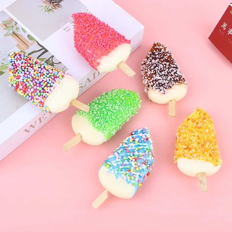Giocattoli di gelato in legno per bambini, Popsicle di ghiacciolo per bambini piccoli, Giocattoli di cibo finto, Giocattoli di gelateria, Regali per bambini dai 3 4 5 6 anni