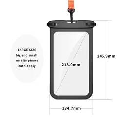 Ultimate Waterproof Phone Case - Water - Resistant Protective Pouch Cover (Black - L)