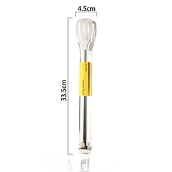 Premium Stainless Steel Kitchen Tongs - Heat Resistant Cooking & Serving Tool for Bread, Pastries, Salads, and Barbecue (14 inches)
