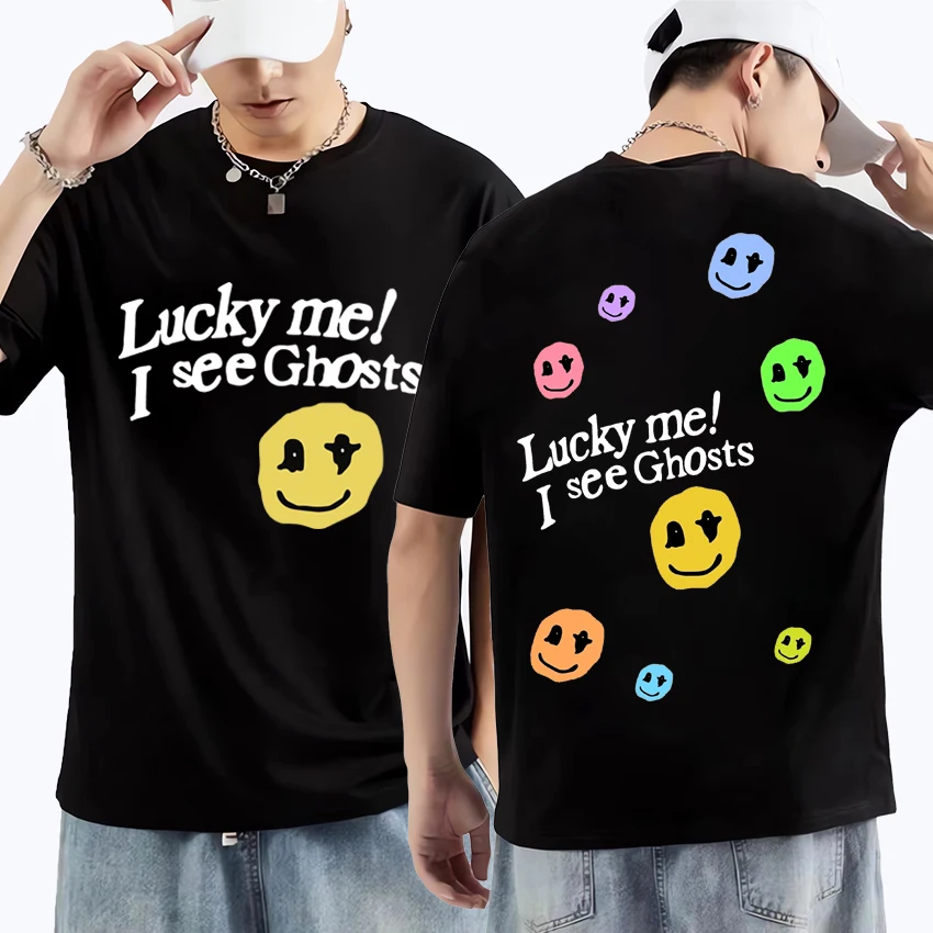 

Kanye West Graphics print T Shirt Men Women Fashion Hip Hop streetwear Oversized short sleeve Pure Cotton Unisex Men's clothes