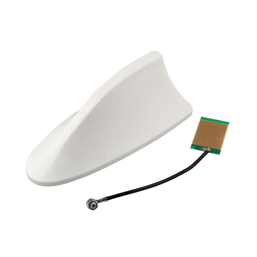Universal Black Shark Fin Car Antenna with FM/AM Signal Function and Protective Roof Design
