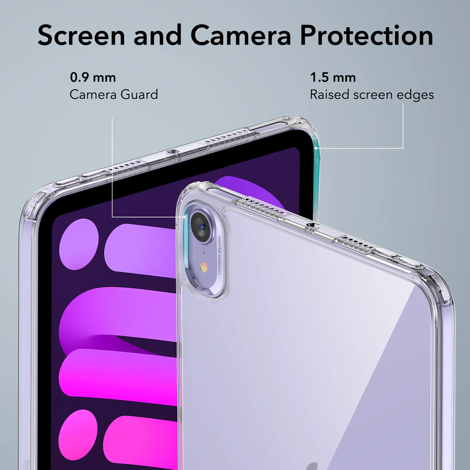 ESR for Mini 6 2021 Case Clear Hard Back for iPad 10 Case Crystal Smart Back Cover for New iPad Pro 12.9 2022 Protective Case