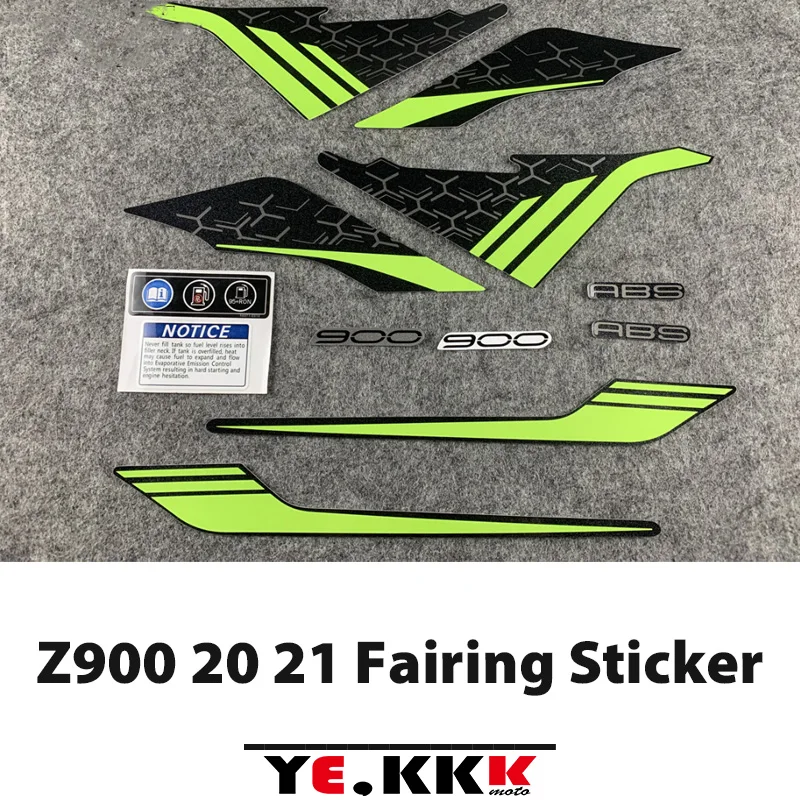 For Z900 Z 900 2020 2021 Whole Car Sticker Motorcycle Fairing Decal Reproduce The Original Sticker Bright White Graphite Grey whole car sticker motorcycle fairing decal reproduce the original sticker graphite black red for z900 z 900 2020 2021