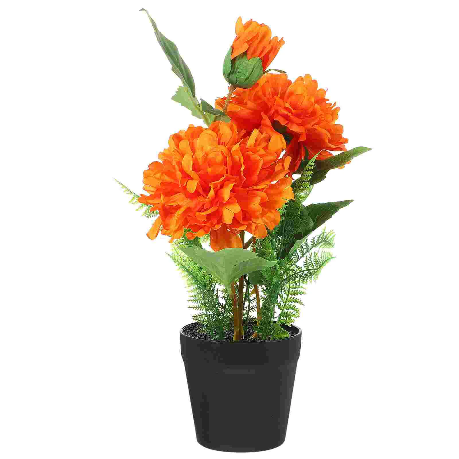 

Artificial Potted Plant Desktop Faux Potted Plant Artificial Peony Ornament for Office Home