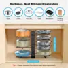 Pot Rack Organizer Under Cabinet,8 Tier Adjustable Pot Organizers Inside Cabinet,Pan Storage Organizer Rack for Storing Pots Pan 2