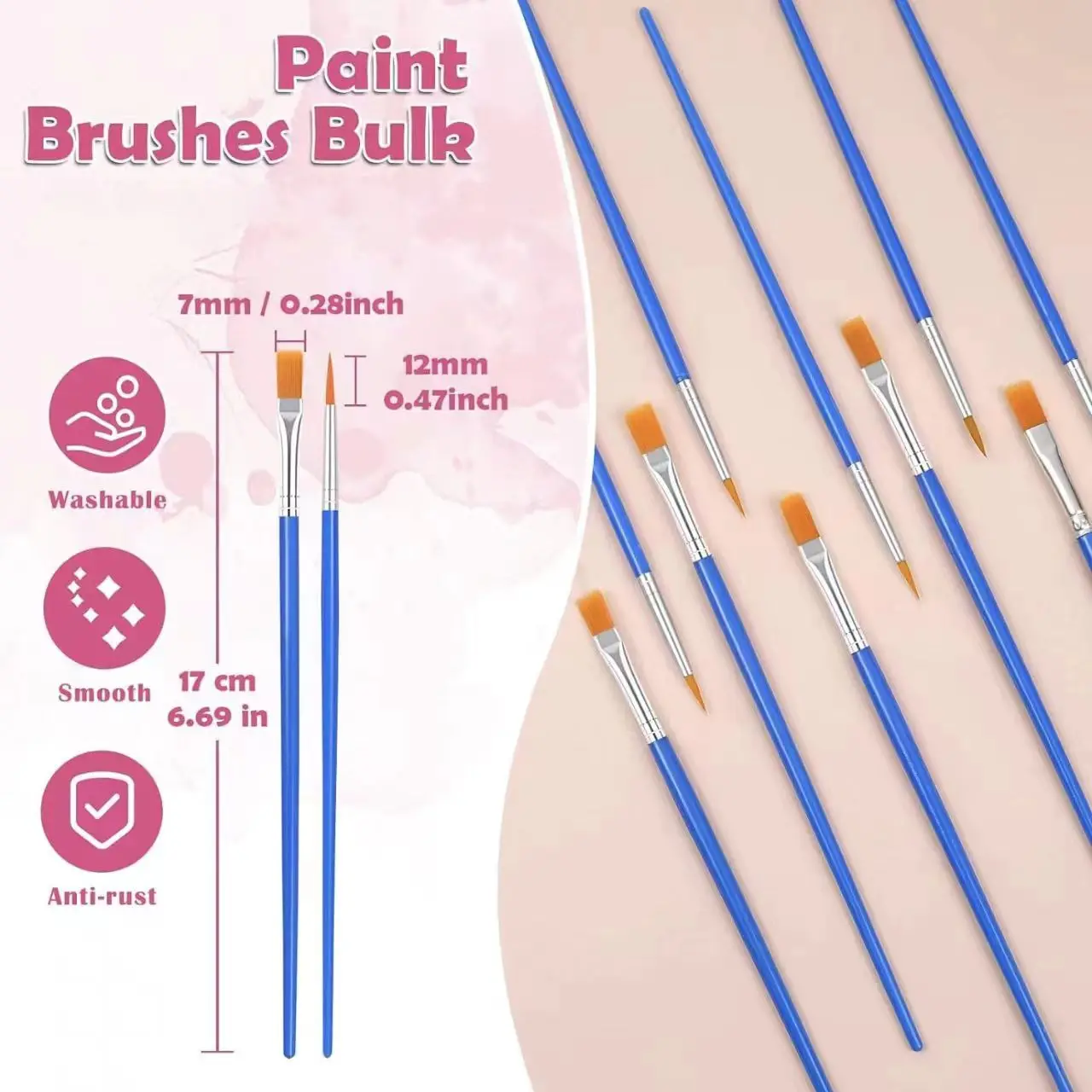 Paint Brush Oil Watercolor Brushes 50Pcs/bag tool For Painting Detail Essential Props For Painting Art Ceramic coloring Pottery