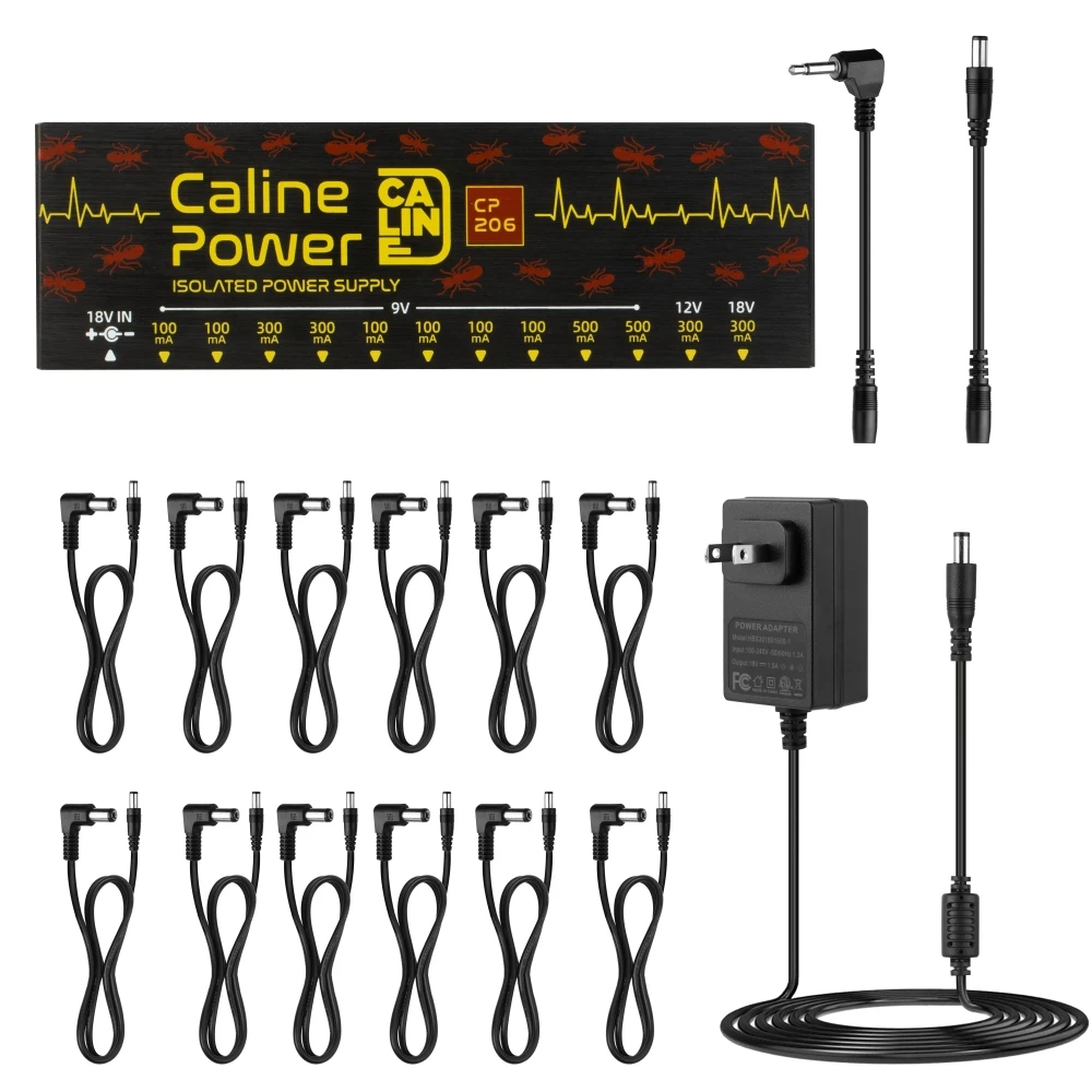 Caline Cp206 Truly Isolated Pedal Power Supply 12 Outputs For 9v 12v