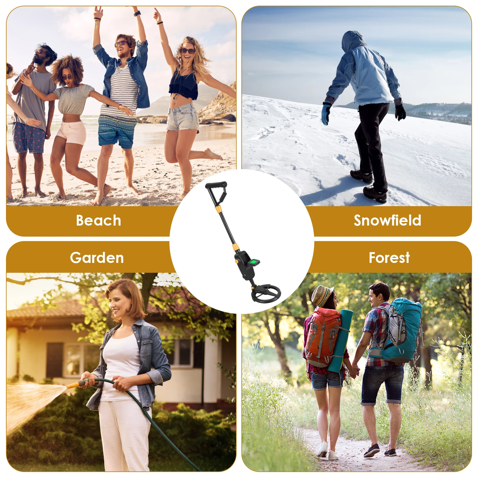 Gold Metal Detector Handheld Professional Metal Detector With LCD Display Waterproof Search Coil Metal Treasure Detector 6