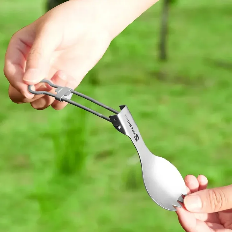 Titanium Folding Camping Cutlery Set 5