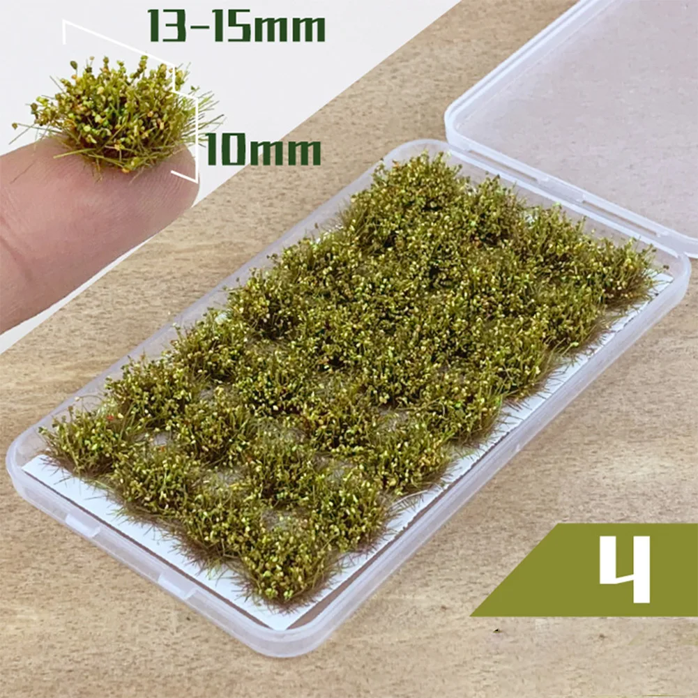 Self-Adhesive Static Grass Tufts For Miniature Scenery Wildflowers Flower Cafts Artificial Grass Modeling Wargaming DIY Handmade 4