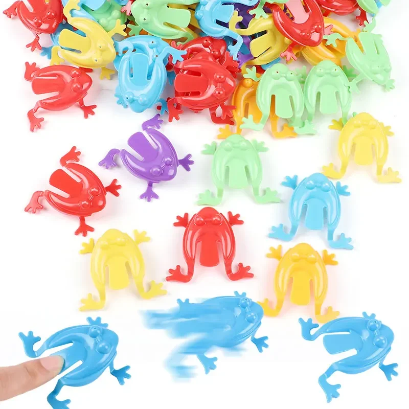 Jumping Frog Fidget Toys 30-100Pcs Jumping Frog Bounce Fidget Toys For Kids Novelty Assorted Stress Reliever Toys Children Birthday Gift Party Favor