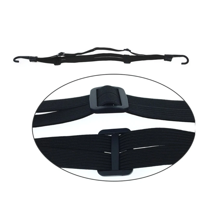 Motorcycle Helmet Fixing Rope Bicycles Lashing Strap with Hooks 60-170cm Adjustable Elastic Luggage Strap Tension Ropes