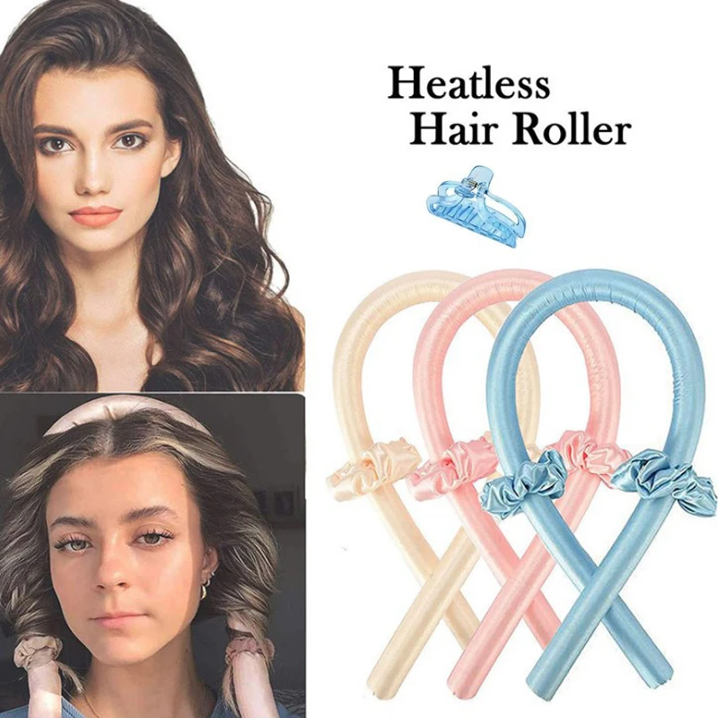 

Heatless Curling Rod Headband No Heat Hair Curlers Ribbon Hair Rollers Sleeping Soft Curl Bar Wave Formers DIY Hair Styling Tool