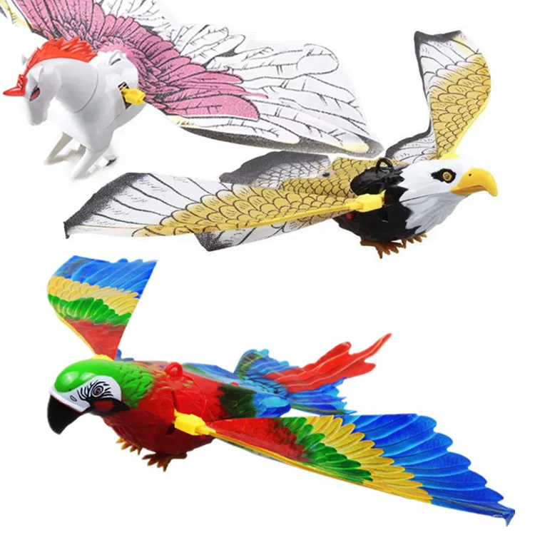 

2023 Suspended Rope Holding Ropes, Stirring Electric Flying Eagle Parrot Children Eagle Pegasus Flying Bird Entertainment Toys