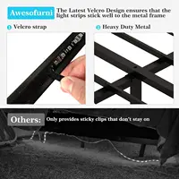 Queen Size Floating Bed Frame with Smart LED Lights, Heavy Duty Metal Platform Bed - Easy Assembly, Noise Free 6