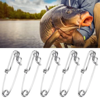 Stainless Steel Tuna Clips Longline Branch Hangers Snap Fishing Accessory Easy On/Off Fishing Tackle Stainless Steel Clips 3
