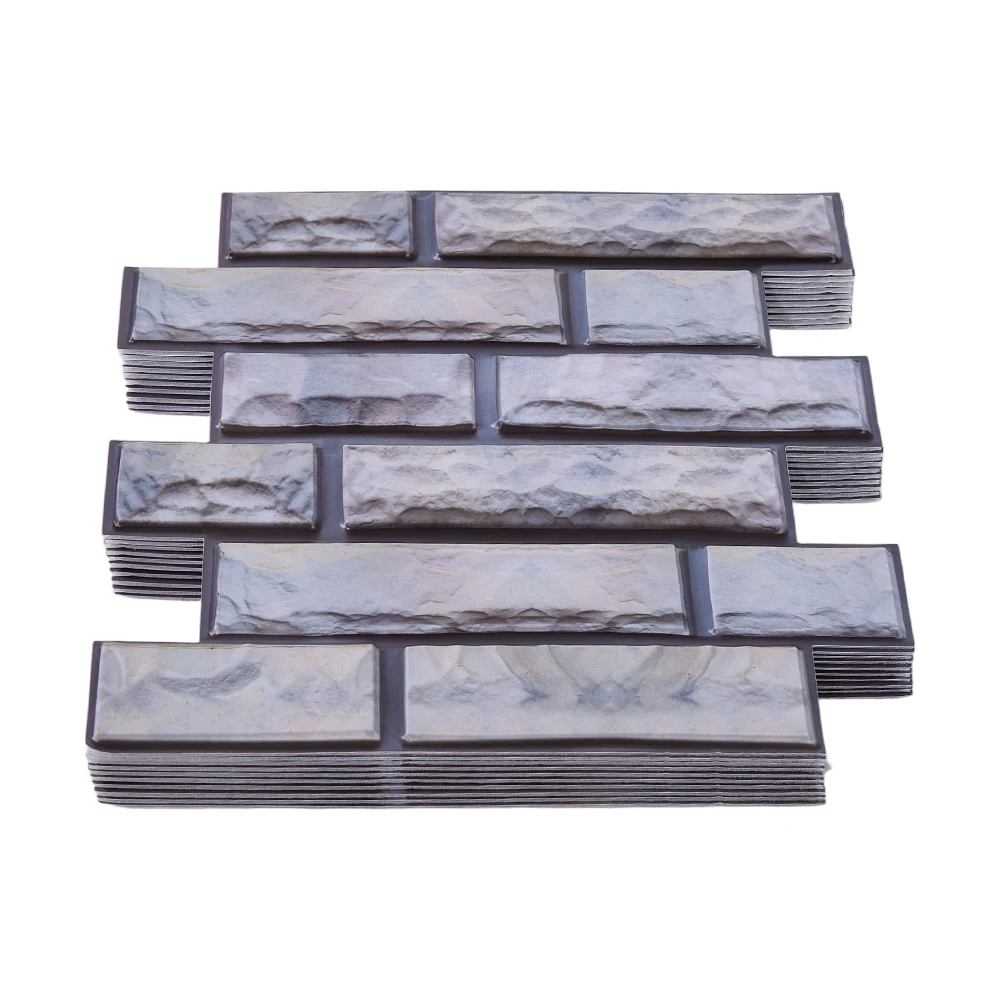【Breeins】10-Pack 3D Self-Adhesive Wall Tile Stickers for Kitchen Bathroom Living Room