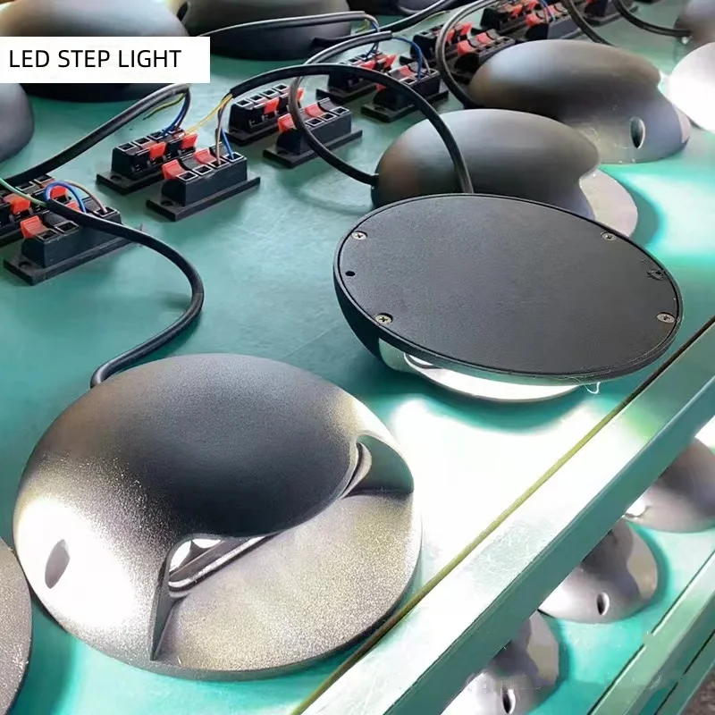 3W 6W LED DMX512 RGB Outdoor Step Light IP65 Waterproof Stairs pathway Lighting Surface Mounted Underground Lawn Lamp Deck DC24V 3