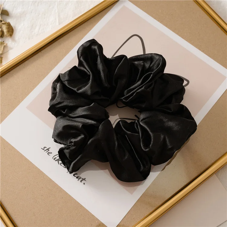 wide headbands for women INS Fashion Handmade Elastic Rope Ribbon Hair Scrunchies Trendy Pure Color Cotton Silk Cloth Smooth Bands Women Girls Gift korean hair clips Hair Accessories