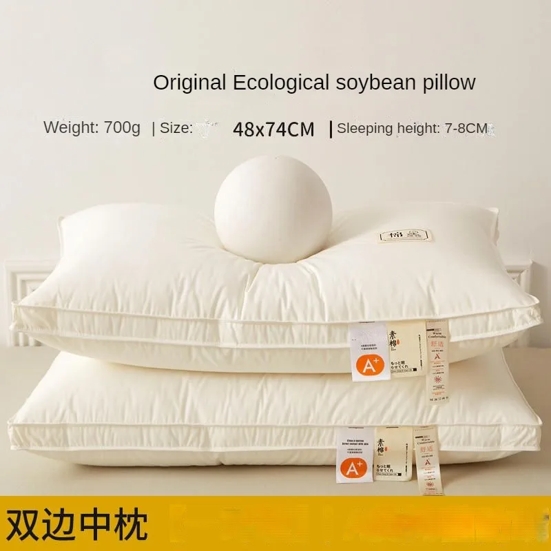 Long Sleeping Pillow for Students, Household Body Pillow, Soybean White Pillow, Sleep Aid, Bedroom 6