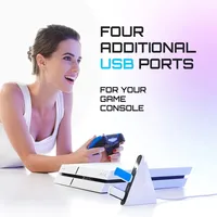 4 Ports USB 3.0 Docking Station 39inch Cable USB Hub 5Gbps LED Light USB &Type C Splitter Adapter for Laptop PC Keyboard Phone - Image 5
