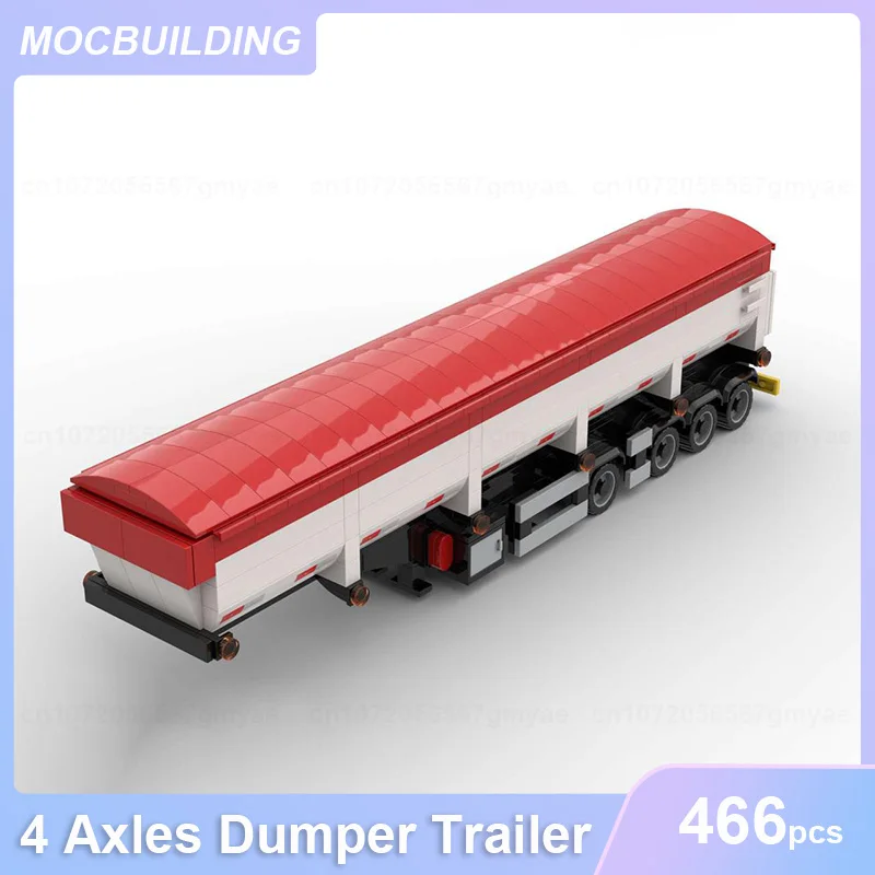 로우베드 중량 운송 트레일러 마모엣 모델 MOC 블록 DIY 조립 브릭스 운송 시리즈 교육용 장난감 선물
