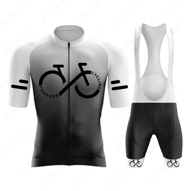 Cycling Jersey Set Summer Men's Bicycle Cycling Clothing Gradient Color Mountain Bike Jersey Sportswear Suit cycling jersey set cycling suit cycling jersey