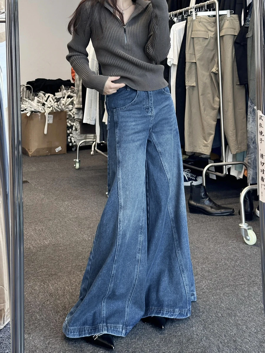 REDDACHiC Rigid Denim Elephant Bell Bottoms Y2k Vintage Women 
