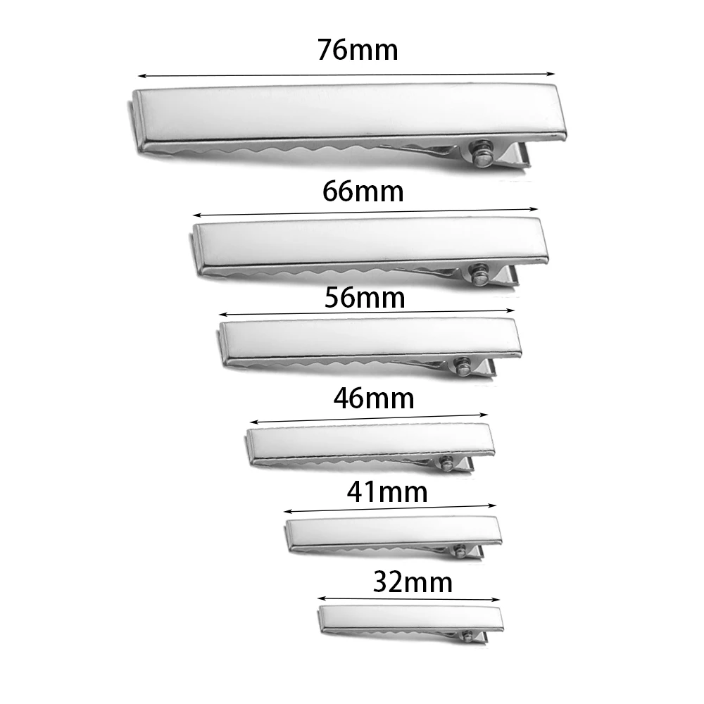 20/50pcs 32/41/46/56/66/76mm Metall haar Krokodil klemmen leere Haarnadel finden DIY Schmuck Zubehör Frisur Werkzeug dekoration – Detail 1