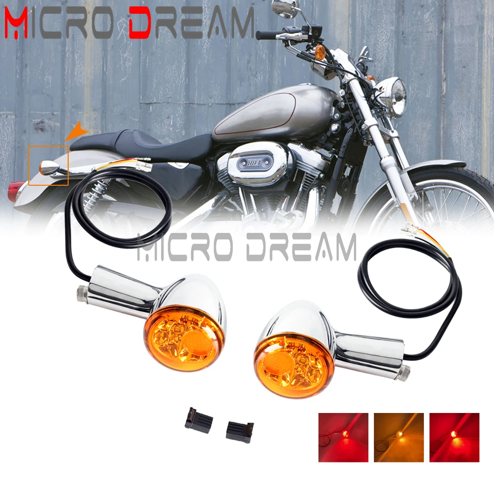 

Хромированные задние фонари, желтые поворотники, фонари, индикатор лампы, тормозные задние фонари для Harley Sportster XL883 XL1200 1992-2022