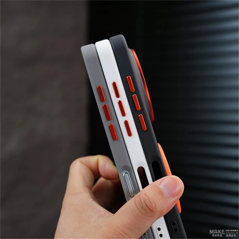 Luxury Magnetic MagSafe Silicone PU Leather Back Cover with Cooling Shockproof Bumper