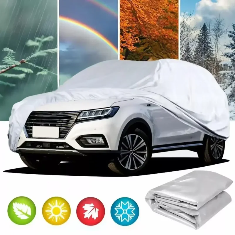 Telo Copriauto Completo per Esterni, Impermeabile, Antipolvere, Resistente a Sole, Pioggia, Ghiaccio, Neve e Raggi UV, Protezione per Automobile - Image 5