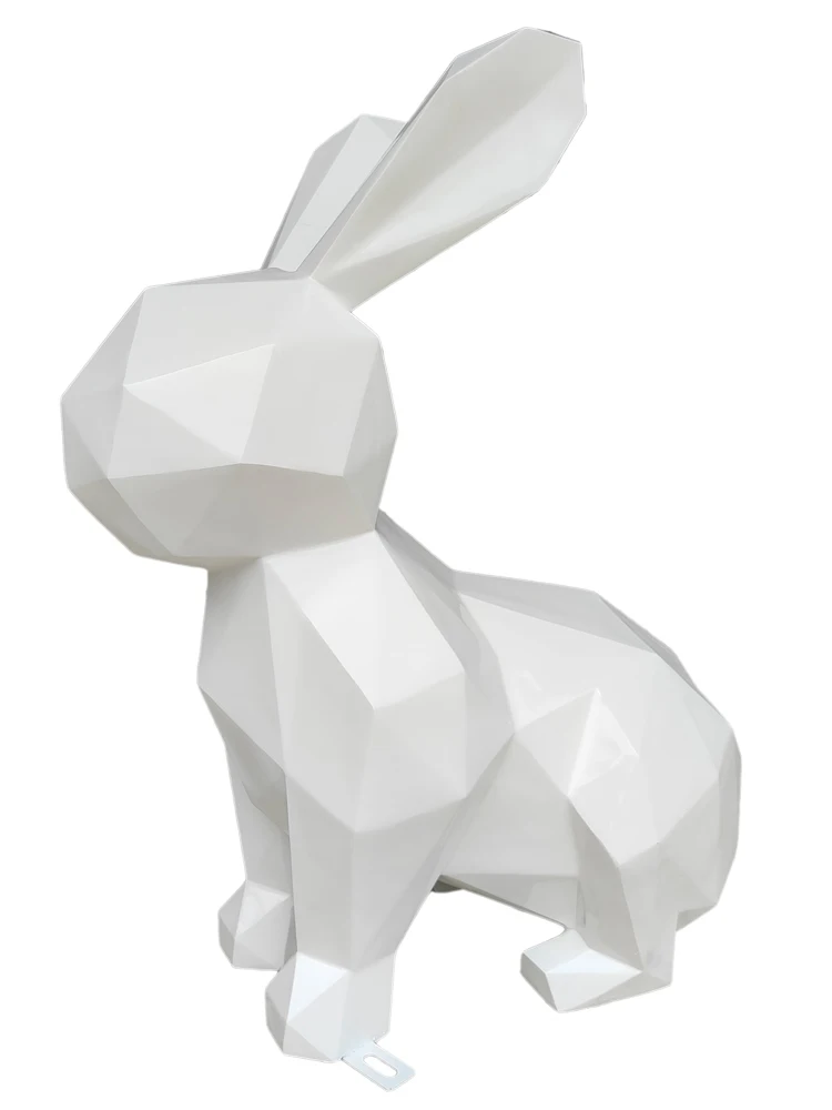 

ZC Outdoor Landscape Sculpture FRP Rabbit Lawn Decoration Ornaments