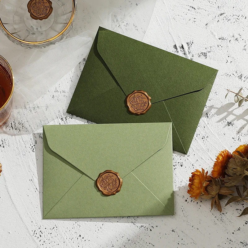 Avocado Envelopes High-grade Thick Paper Envelopes for Letters Wedding Party Invitations Cards Postcards Cover 16x12cm 5pcs