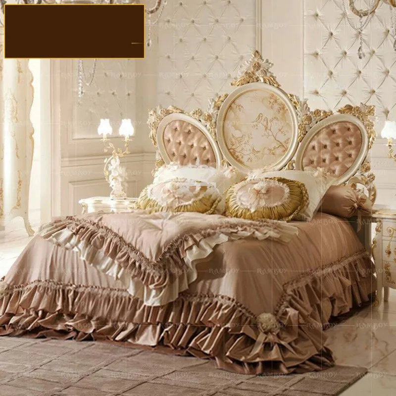 Europeanstyle Double Bed French Solid Wood Princess Bed Bedroom