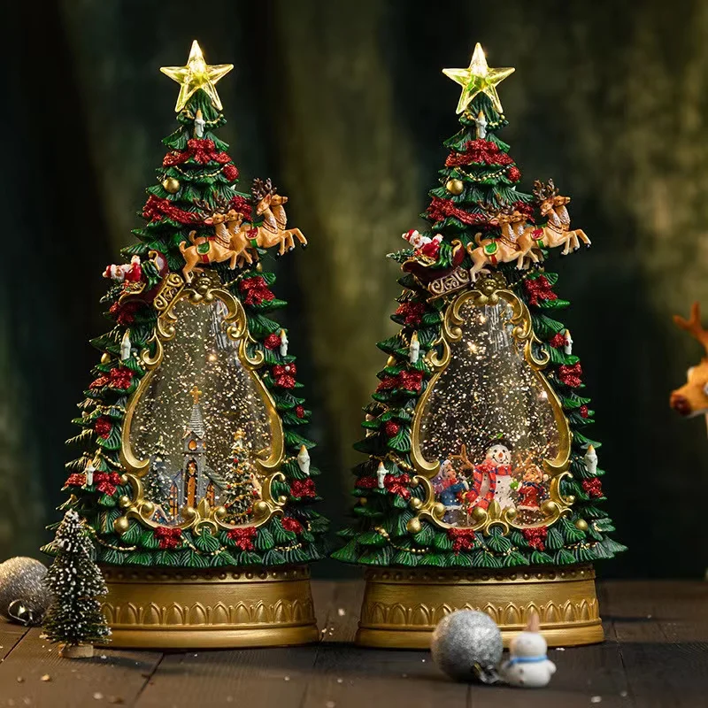 

Christmas Eve Christmas tree snow high-end music box children birthday gift music box crystal ball dream