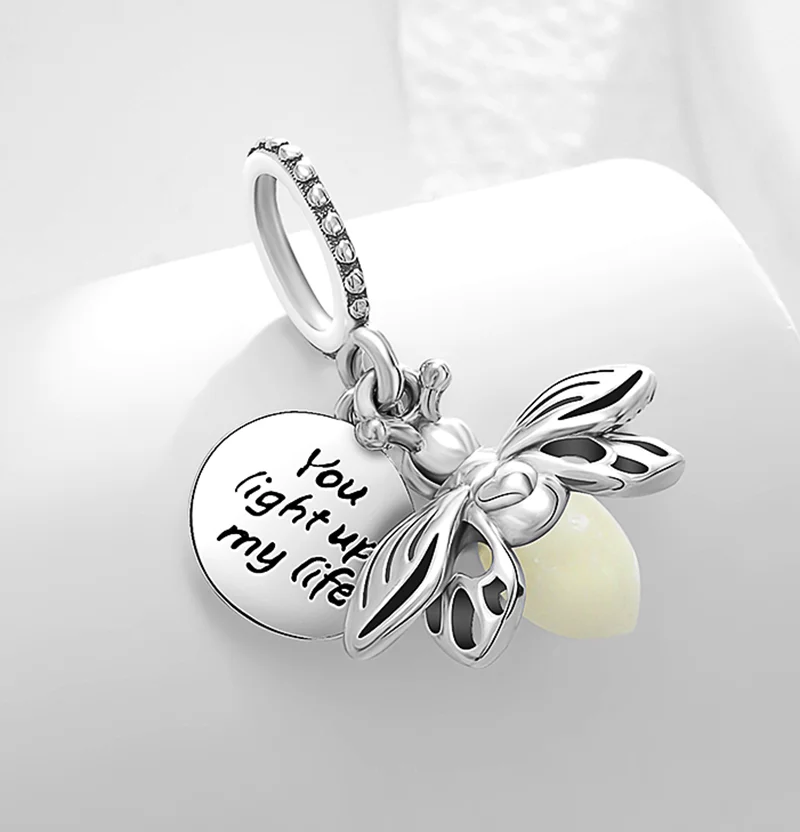 2024 New in Hot Sale Original Charm Beads Fit Brand Bracelet For Women 925 Silver Glow Discoloration Pendant Bead Jewelry Gift 4