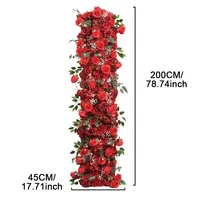 Artificial Flowers Runners for Outdoor Wedding Dinning Table Centerpieces Fake Flower Rows Home Decor - Road Lead Party Decor 3
