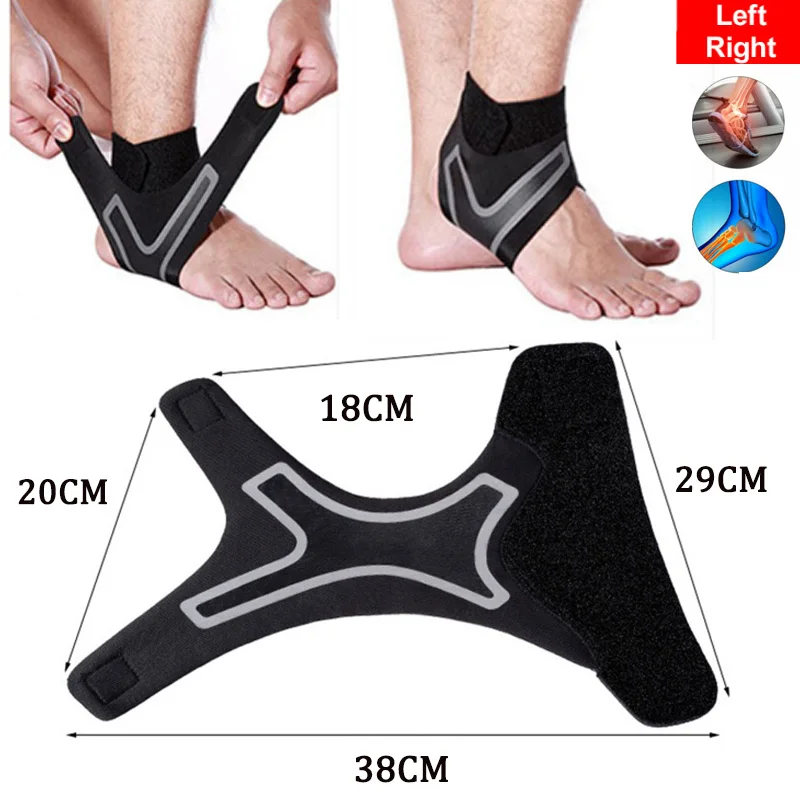 1PCS Sport Ankle Stabilizer Brace Compression Ankle Support Tendon Pain Relief Strap Foot Sprain Injury Wraps Run Basketball