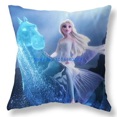 

Elsa Anna Princess Girls Decorative/nap Pillow Cases Cushion Cover Plush Pillowcase Pillow Home Decor 45x45cm Kids Birthday Gift