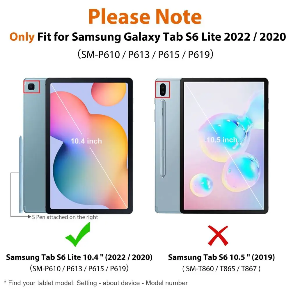 Capa para Samsung Galaxy Tab s6 Lite 104 11 s7 Além Disso s7 fe s8 Além Disso 124 - Imagem 3