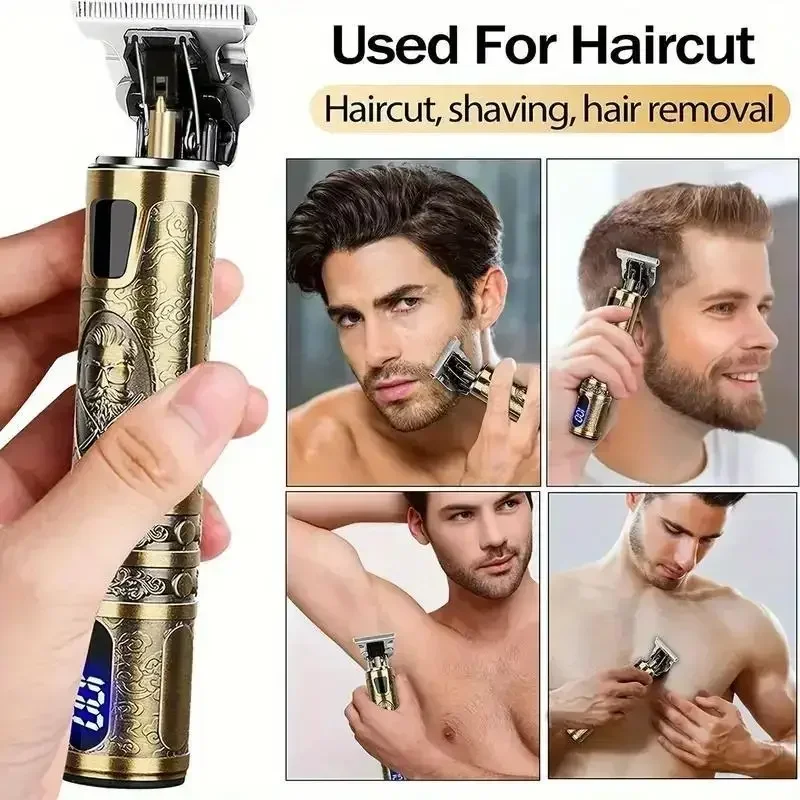 Professional Hair Clipper for Men, 1 Box Nose Hair Trimmer Set,Cordless Beard Trimmer , Rechargeable Clippers Set 4