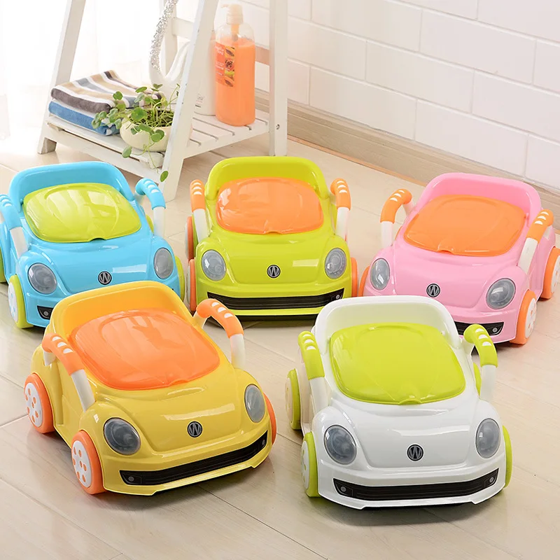 2017 Brand Candy Color Car Style Trainer Plastic Kids Toilet Travel Potty Chair 0-5 Years old Boy&Girl Potties 2