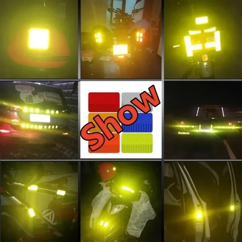 Car Bumper Reflective Sticker Reflective Warning Tape Safety Sticker Safety Warning 10pcs