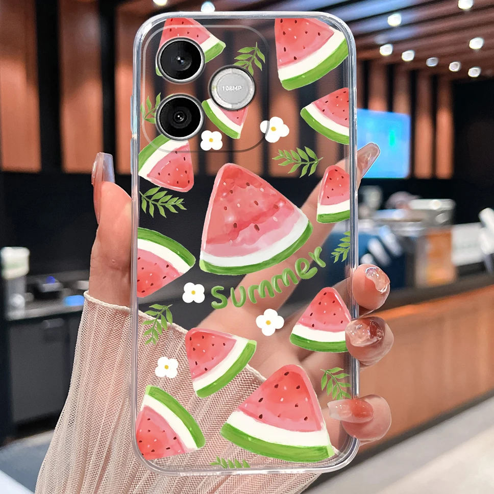 Refreshing Lemon Transparent Shockproof Soft TPU Silicone Phone Case